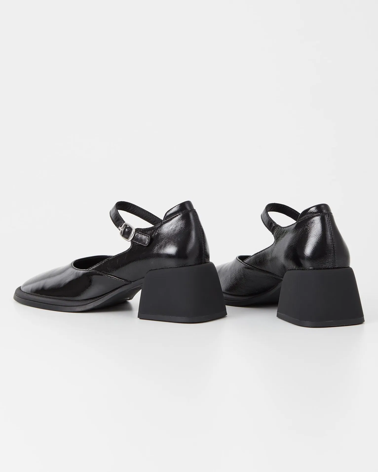 Ansie Mary Janes in Black Patent