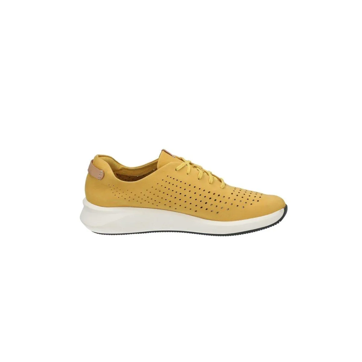 Clarks Unstructured Un Rio Trainers Sport Shoes Leather Yellow Colour For Women
