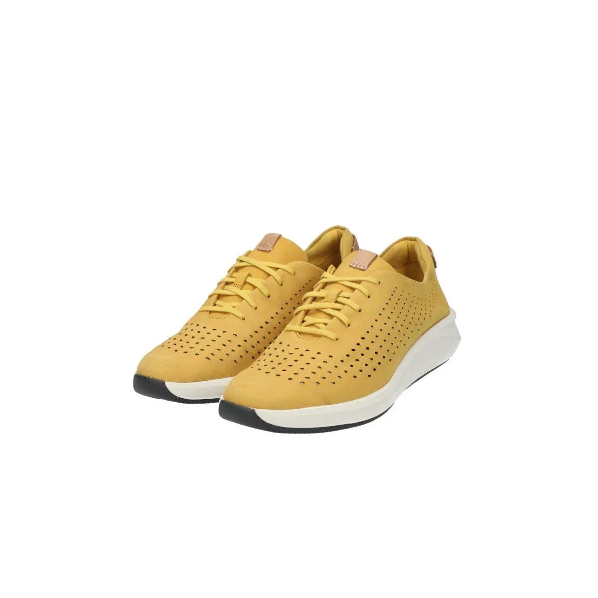 Clarks Unstructured Un Rio Trainers Sport Shoes Leather Yellow Colour For Women