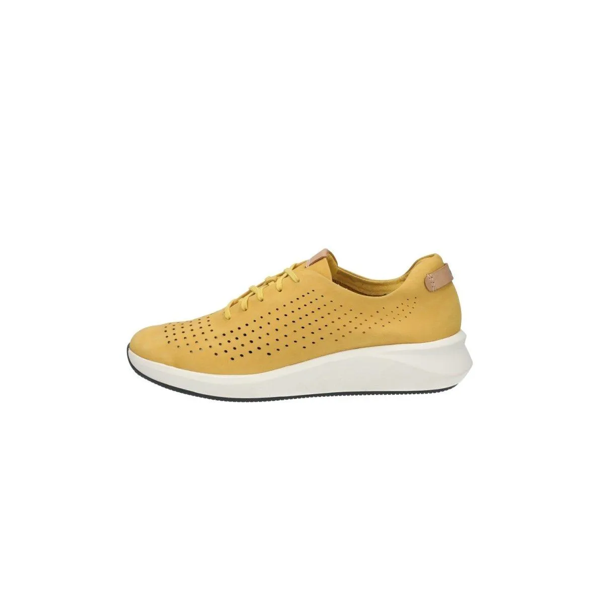 Clarks Unstructured Un Rio Trainers Sport Shoes Leather Yellow Colour For Women
