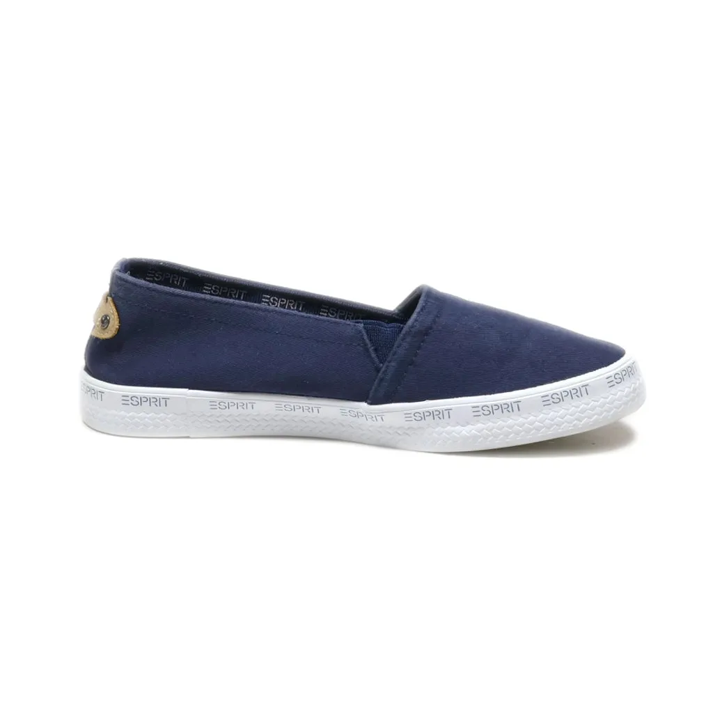 Esprit Slip Ons Fabric Blue Colour For Women
