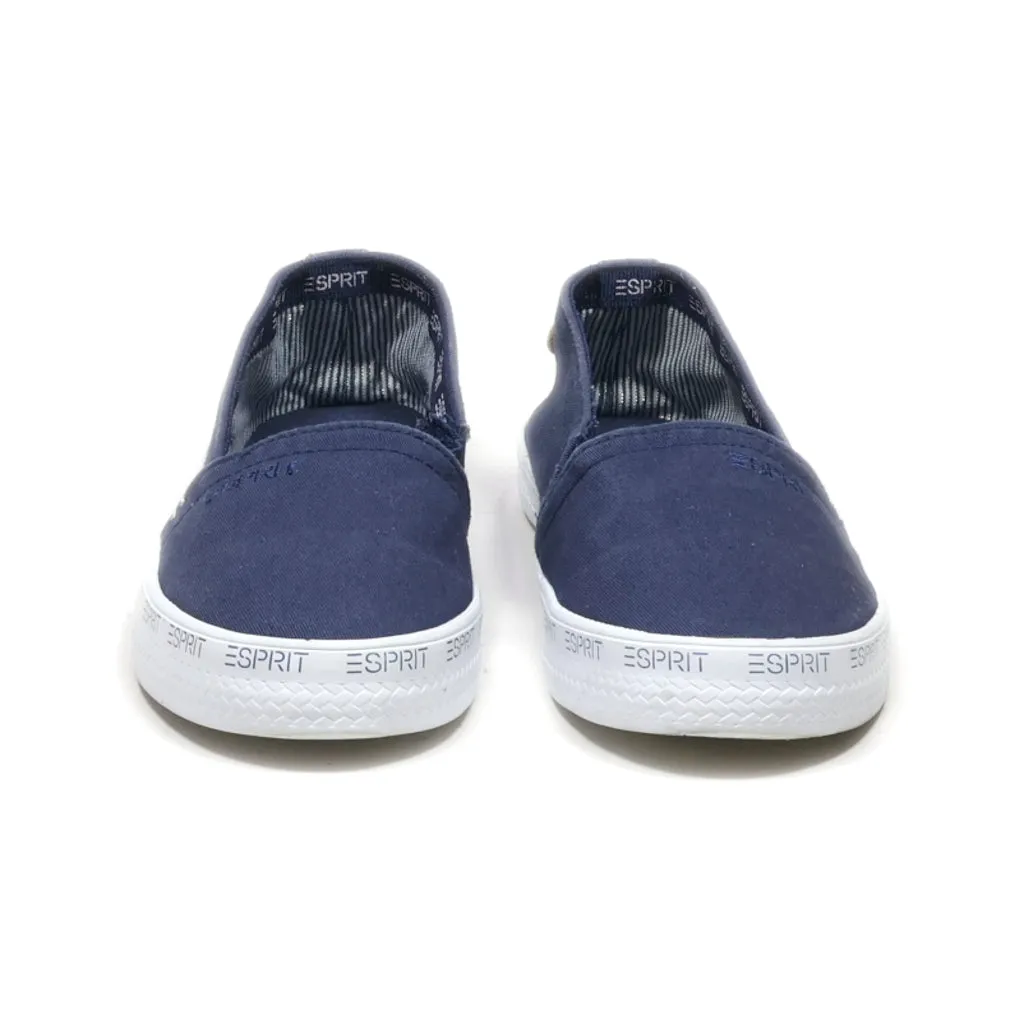 Esprit Slip Ons Fabric Blue Colour For Women