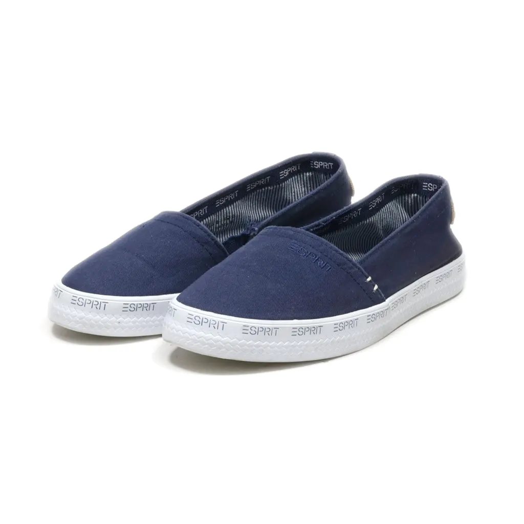 Esprit Slip Ons Fabric Blue Colour For Women