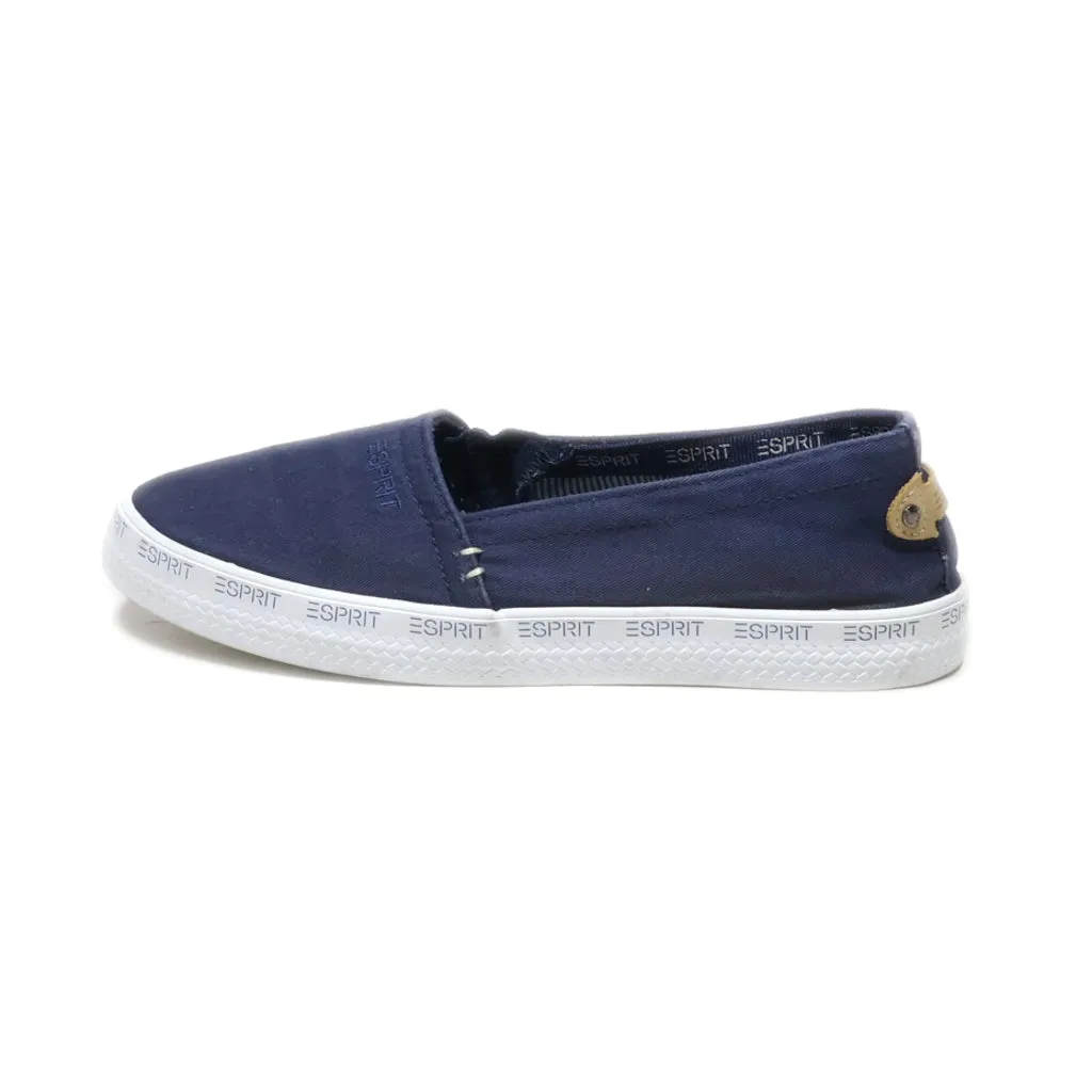 Esprit Slip Ons Fabric Blue Colour For Women