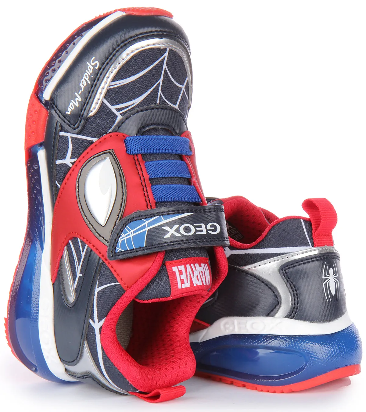 Geox J Bayonyc B. D In Navy Red For Kids