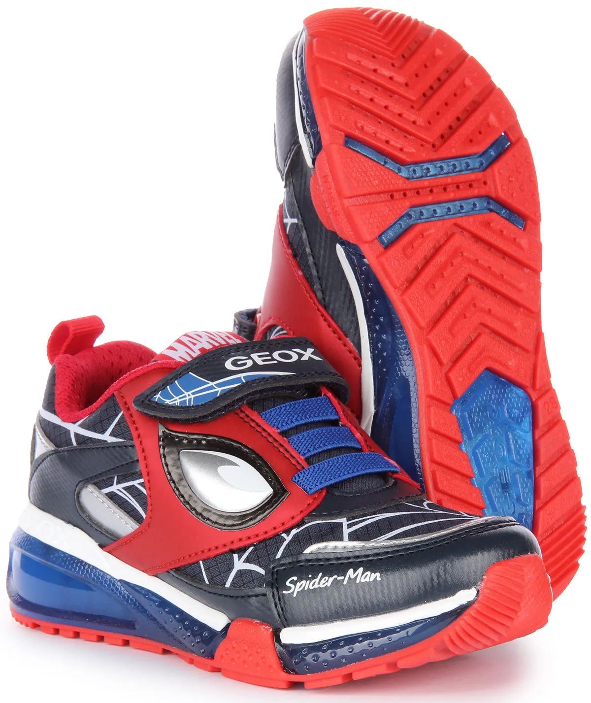 Geox J Bayonyc B. D In Navy Red For Kids