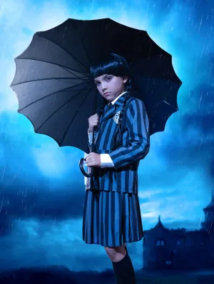 Girls Wednesday Addams Inspired Uniform Costume