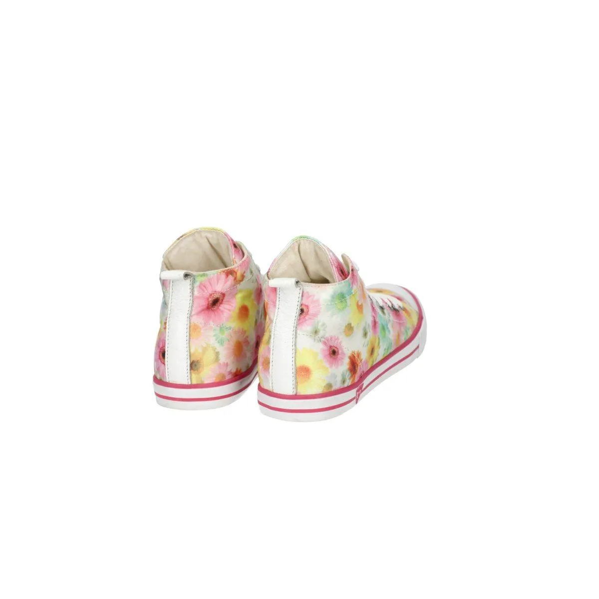 Guess Floral High-Top Sneakers Fabric Multicolour Colour For Women