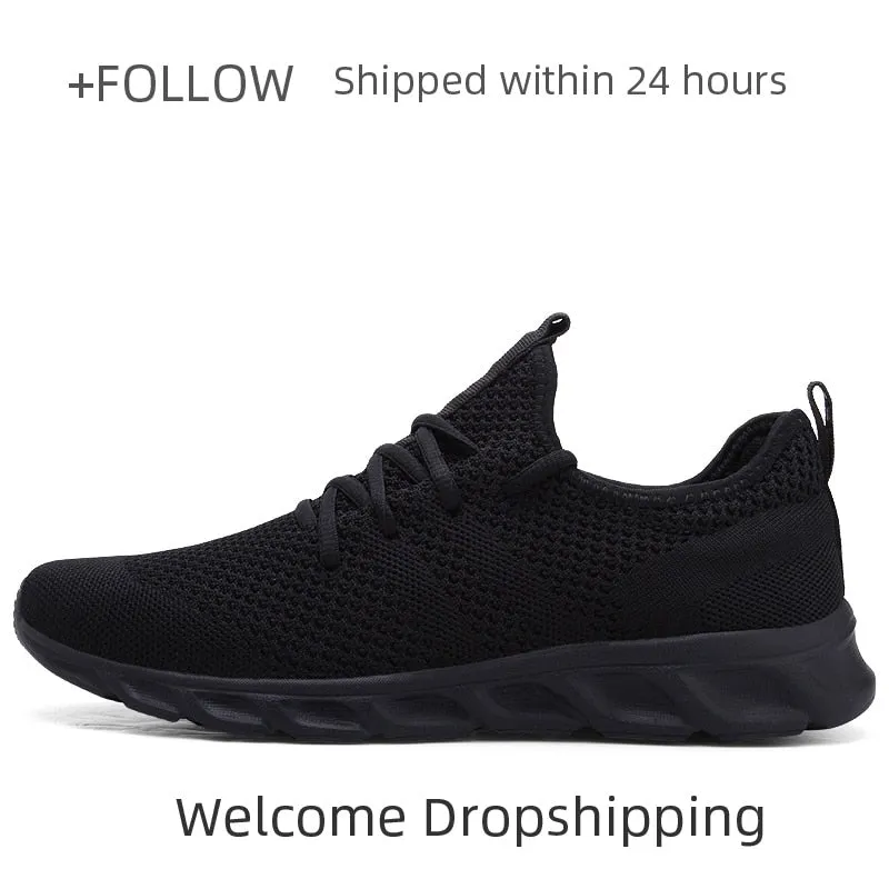 Hnzxzm Men Light Running Shoes  Breathable Lace-Up Jogging Shoes for Man Sneakers Anti-Odor Men's Casual Shoes Drop Shipping