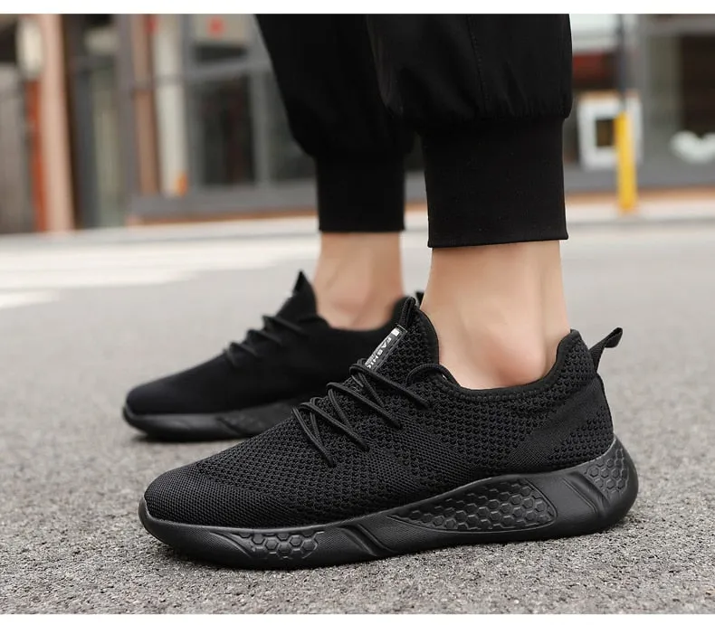 Hnzxzm Men Light Running Shoes  Breathable Lace-Up Jogging Shoes for Man Sneakers Anti-Odor Men's Casual Shoes Drop Shipping