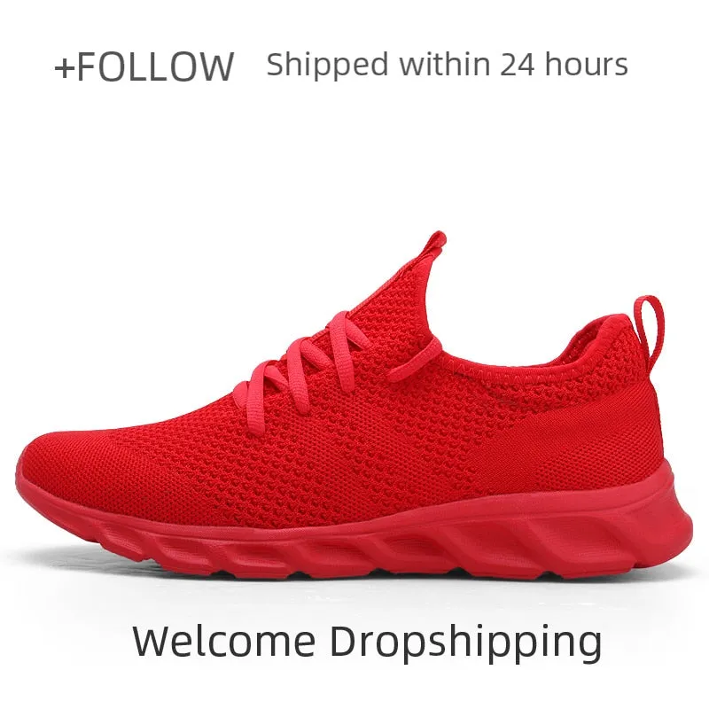 Hnzxzm Men Light Running Shoes  Breathable Lace-Up Jogging Shoes for Man Sneakers Anti-Odor Men's Casual Shoes Drop Shipping