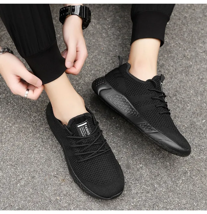 Hnzxzm Men Light Running Shoes  Breathable Lace-Up Jogging Shoes for Man Sneakers Anti-Odor Men's Casual Shoes Drop Shipping