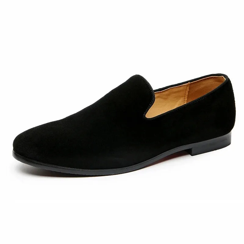 Hnzxzm Men's Casual Shoes Suede Genuine Leather Mens Slip-on Party Wedding Loafers Moccasins Men Light Comfortable Driving Flats