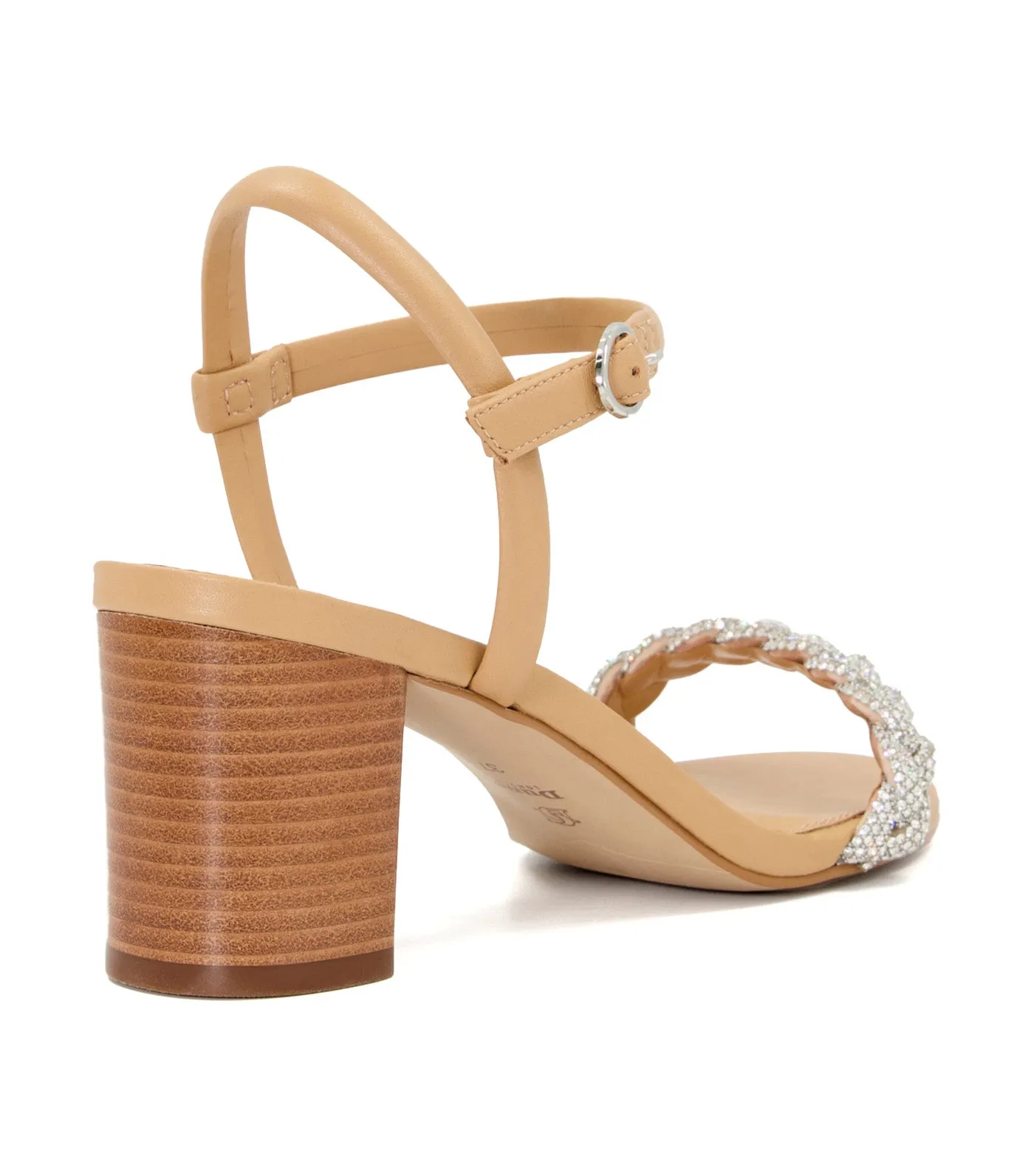 Jaslyn Heels Tan/Silver
