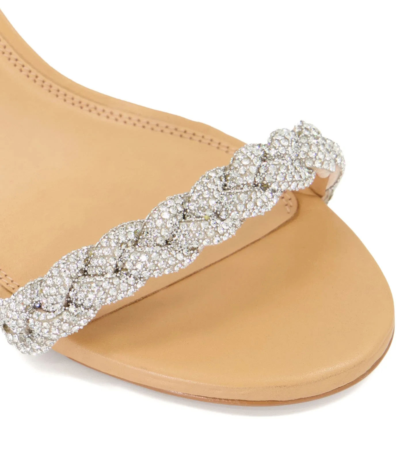Jaslyn Heels Tan/Silver