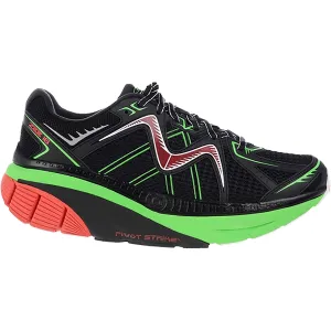 Men's MBT Zee 16 Running Shoe Black/Fire Red/Lime Mesh