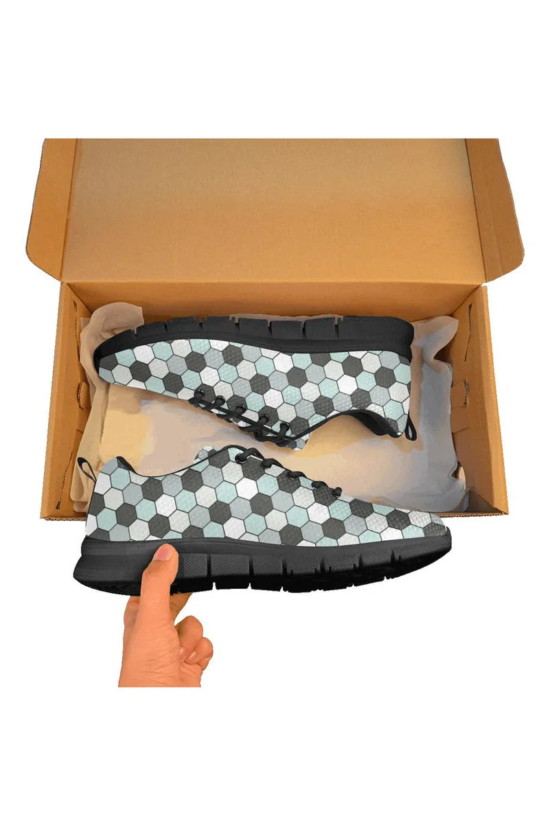 Pink Honeycomb Women's Breathable Running Shoes