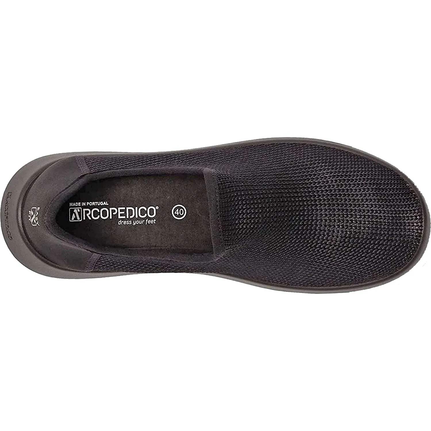 Unisex Arcopedico Gaia Black Fabric Mesh