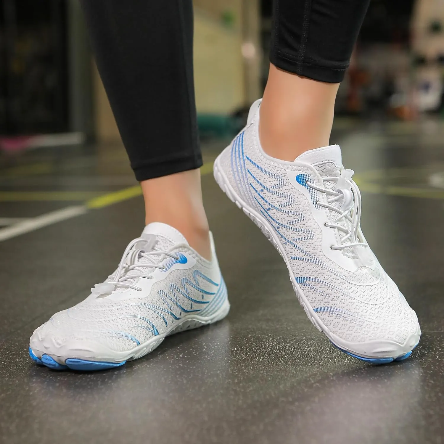 Water Shoes for Women Men, Unisex Quick Dry Aqua Shoes for Beach Pool Swim Swimming, Hike Barefoot Grounded Footwear, Non Slip Wide Toe Box Sneakers for Hiking Walking Workout Running Trekking