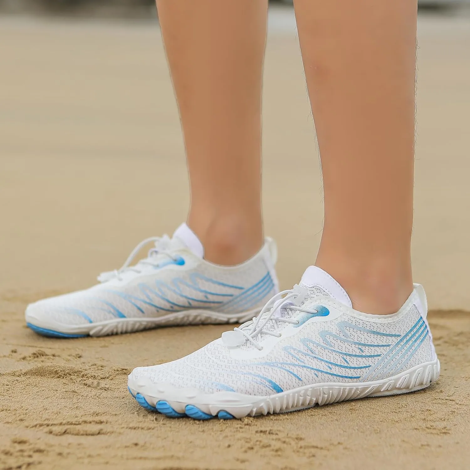 Water Shoes for Women Men, Unisex Quick Dry Aqua Shoes for Beach Pool Swim Swimming, Hike Barefoot Grounded Footwear, Non Slip Wide Toe Box Sneakers for Hiking Walking Workout Running Trekking